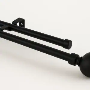Matt Black Single curtain rail 2