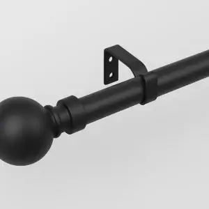 Matt Black Single curtain rail