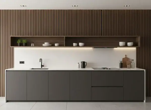 Warm Walnut Acoustic Wall Cladding - Upper Edge | Premium Supplier of ...